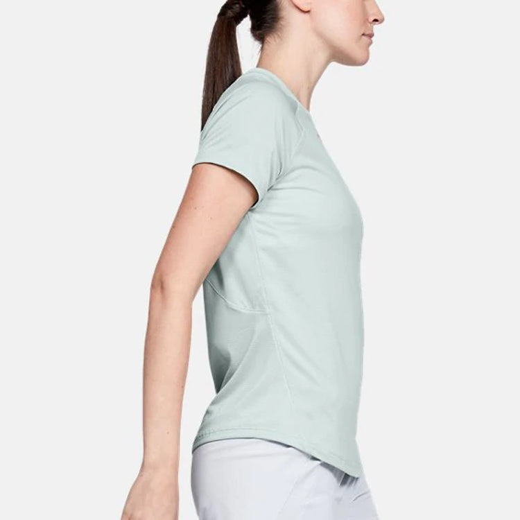 (WMNS) Under Armour Qualifier HexDelta Round-neck Tee Green 1326504-189