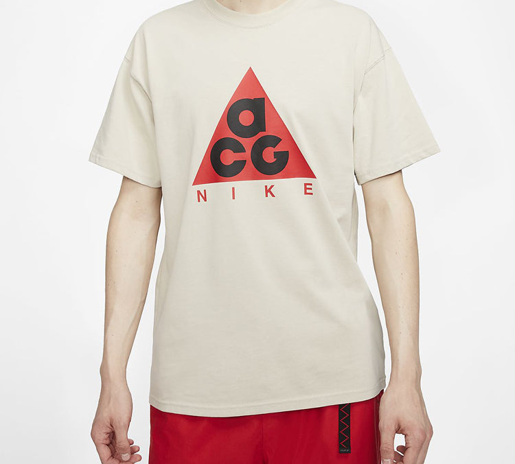 Nike acg giant log Printing Short Sleeve Khaki Light khaki CV1532-221