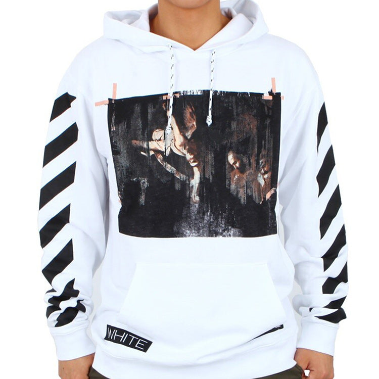 Off-White Caravaggio Hooded Pullover Men White OMBB001F150030030188