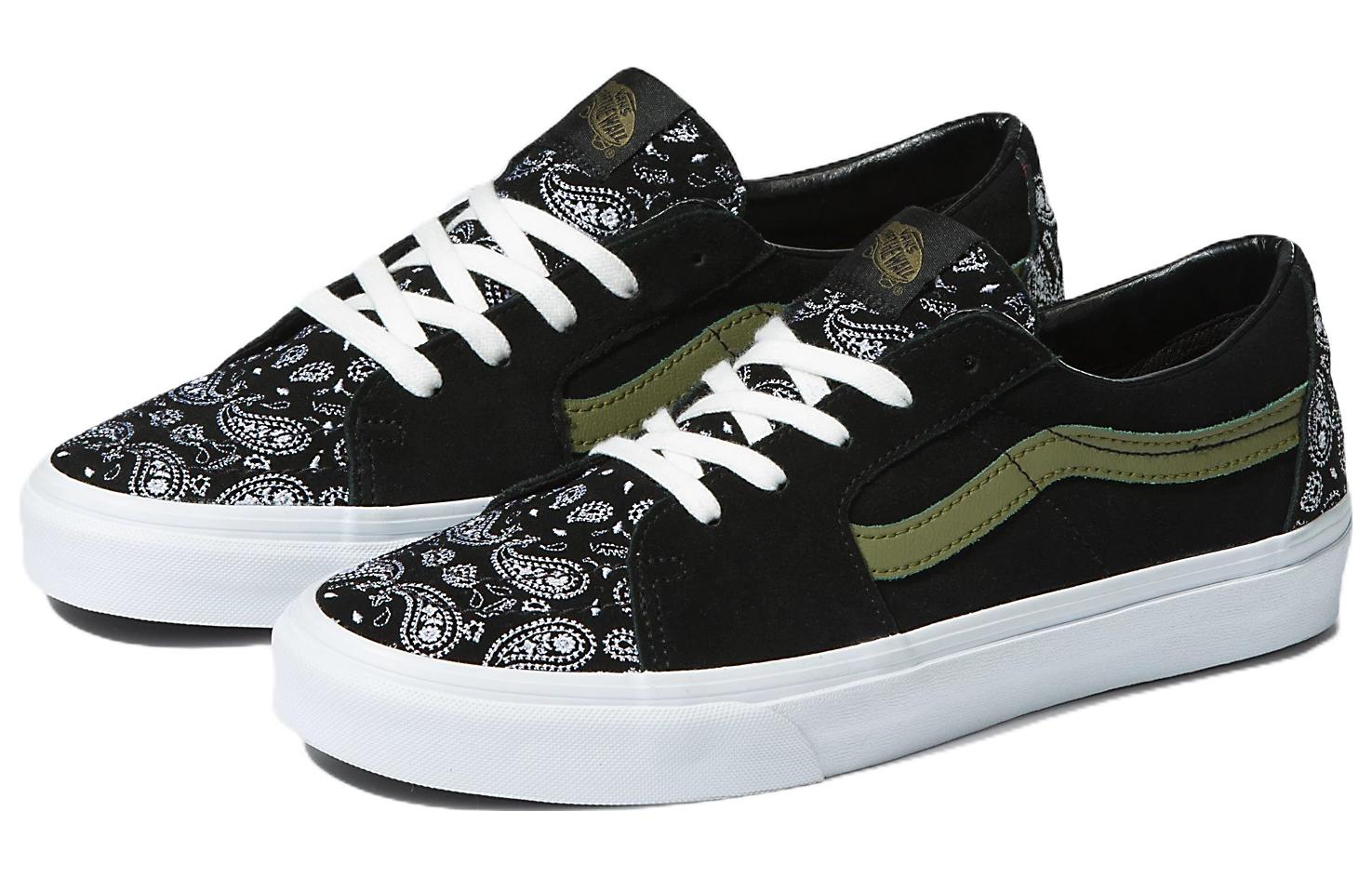 Vans Sk8-Low 'Paisley Suede Black Green' VN0A5KXDBLK
