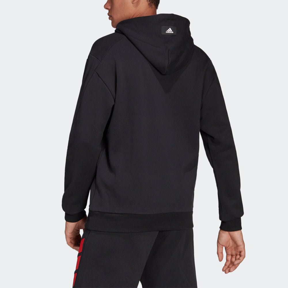 Men's adidas Contrasting Colors Logo Sports Pullover Black H46549