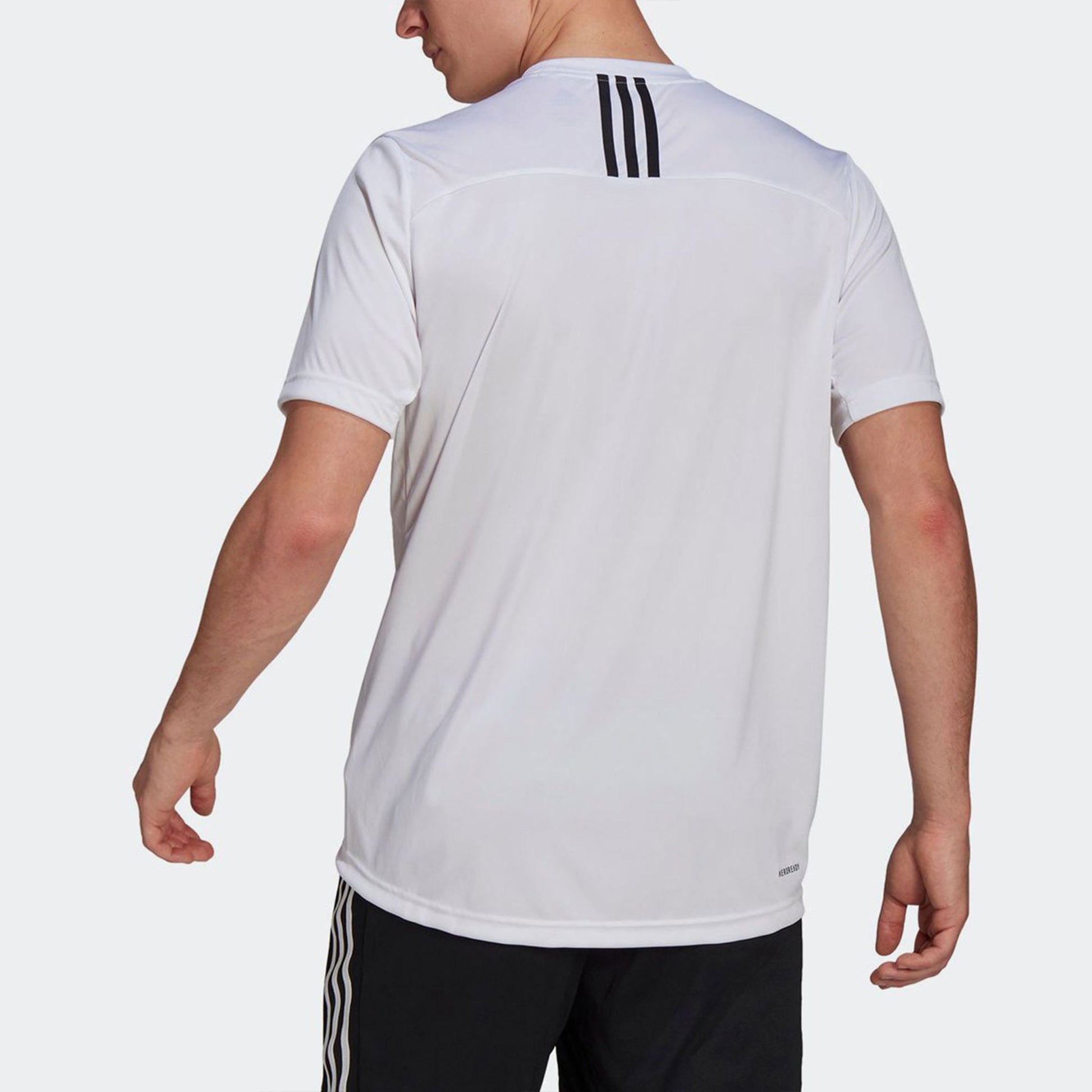 adidas Logo Printing Training Sports Round Neck Short Sleeve White GM2135