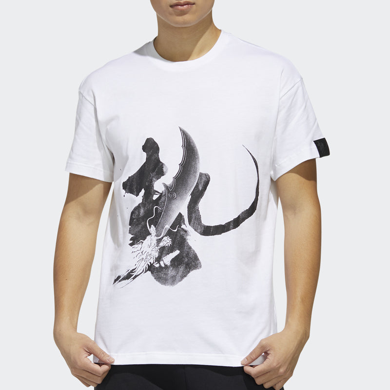 adidas Sports Round Neck Short Sleeve 'WUJI Story White' FM9349