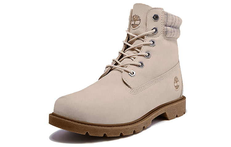 (WMNS) Timberland Lindon Woods 6 Inch Waterproof Boot 'Beige Nubuck and Printed Collar' A2BBR