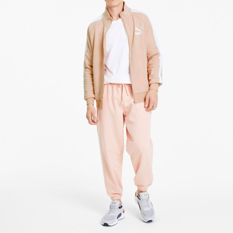PUMA Iconic Minimalistic Casual Stand Collar Jacket Pink Red 595976-70