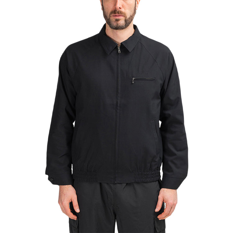 Stussy Bryan Jacket Solid Color Zipper Unisex Black 115488