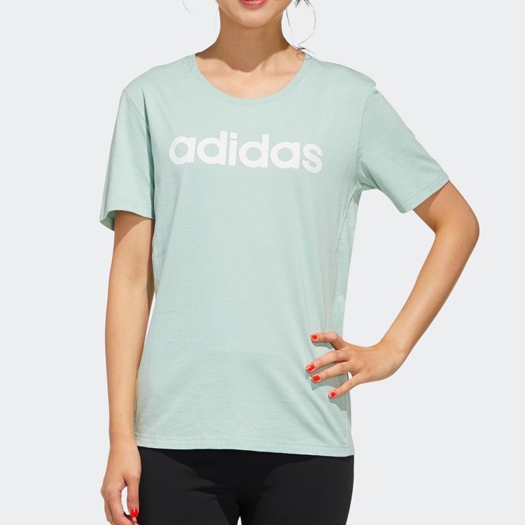 (WMNS) adidas neo Casual Sports Short Sleeve Green GD9894