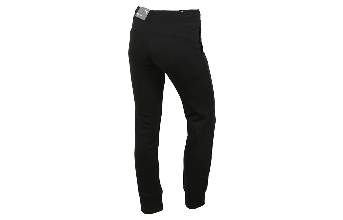 (WMNS) PUMA Essentials Sweatpants 'Black White' 586548-01