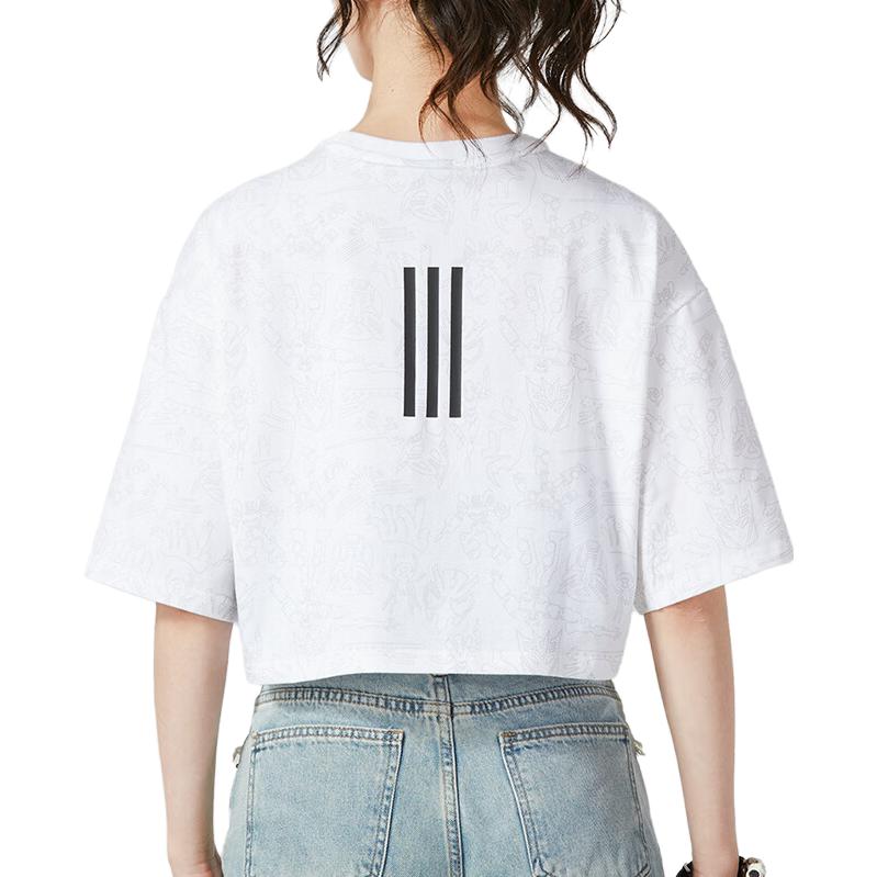 (WMNS) adidas short sleeve tops 'White' IK3475