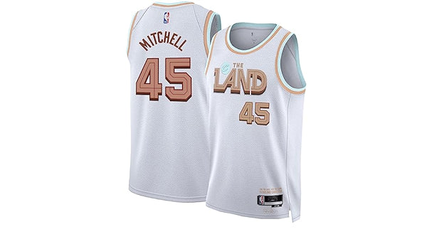 Nike x NBA Donovan Mitchell Cleveland Cavaliers Jerseys 'White' DQ0239-100