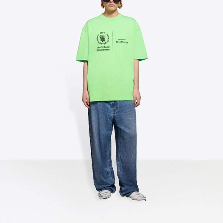 Balenciaga SS21 Retro Short Sleeve Fluorescent Green 612965THV844162
