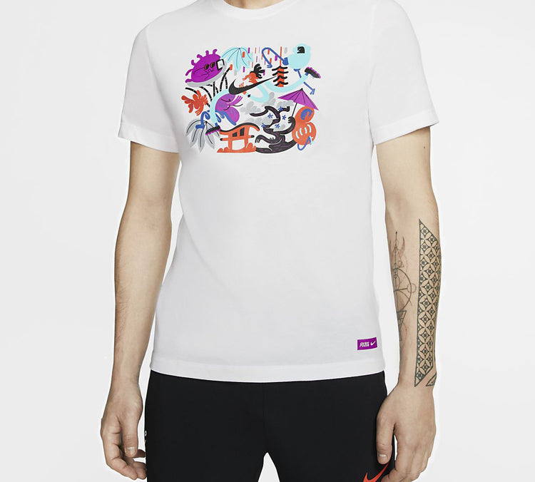 Nike Dri-FIT Tokyo Cartoon Printing Short Sleeve White CN8100-100