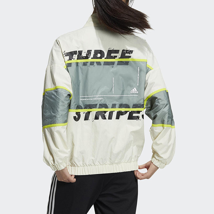 (WMNS) adidas W Word Wv Jkt Stand Collar Training Woven Sports Jacket Colorblock GM0683