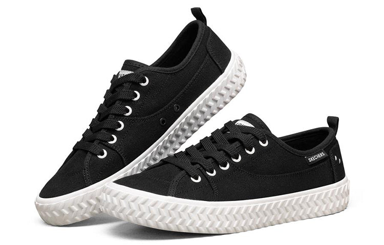 (WMNS) Skechers Street Trax Low-Top Sneakers Black 66666305-BLK