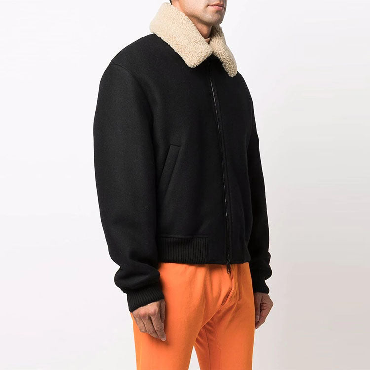 Off-White lapel aviator Jacket Version Black OMEA294F21FAB0011000
