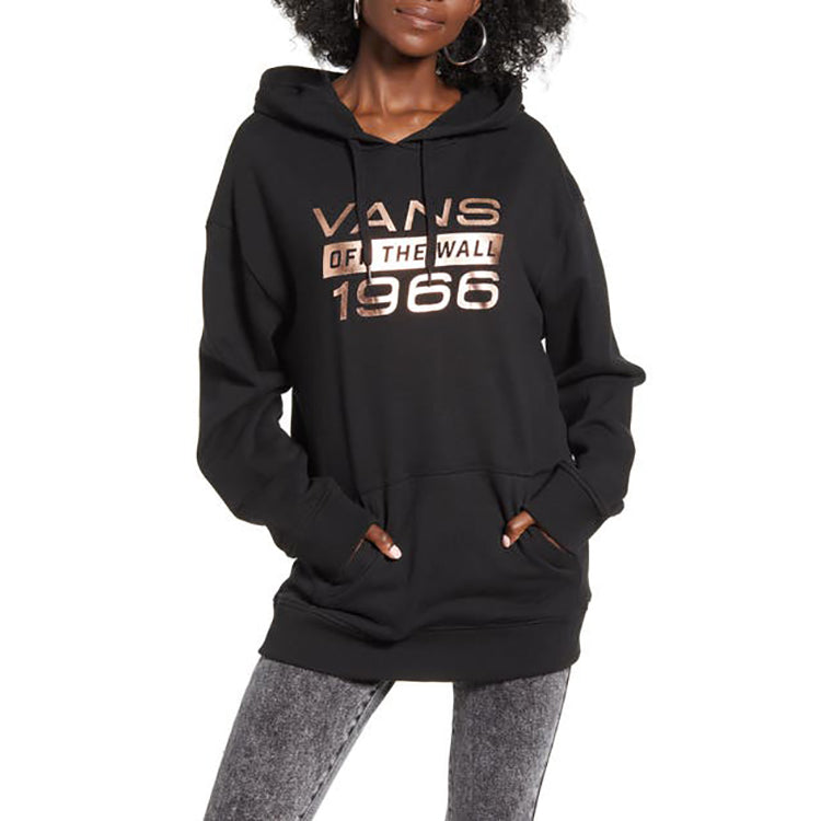 (WMNS) Vans Letter Logo Printing Hoodie Black VN0A4BFJBLK