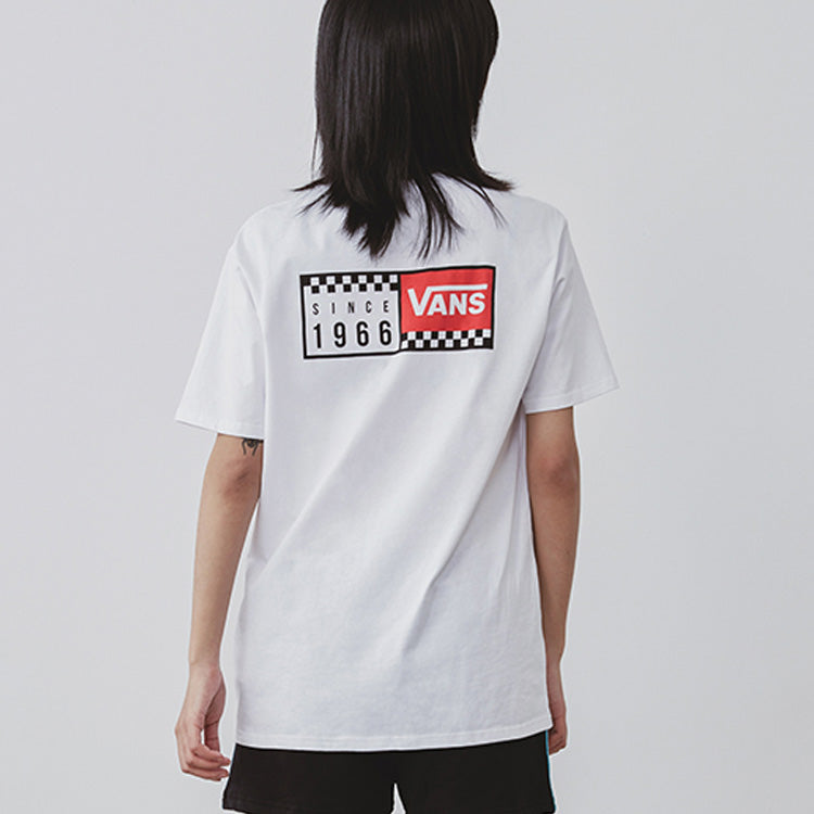 (WMNS) Vans Alphabet Logo Short Sleeve White VN0A4MNCWHT