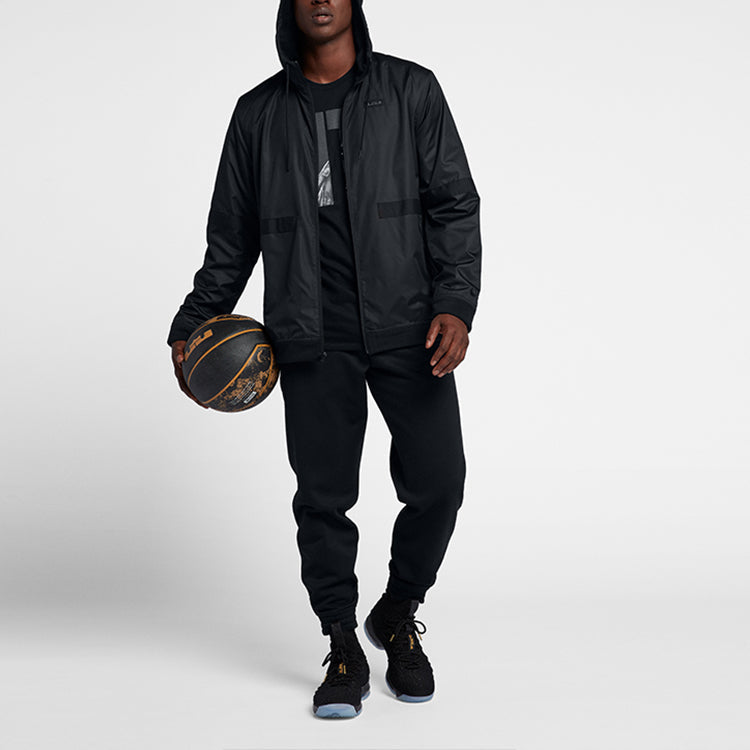 Nike Lebron Fleece Stay Warm Breathable hooded track Jacket 'Black' 927220-010