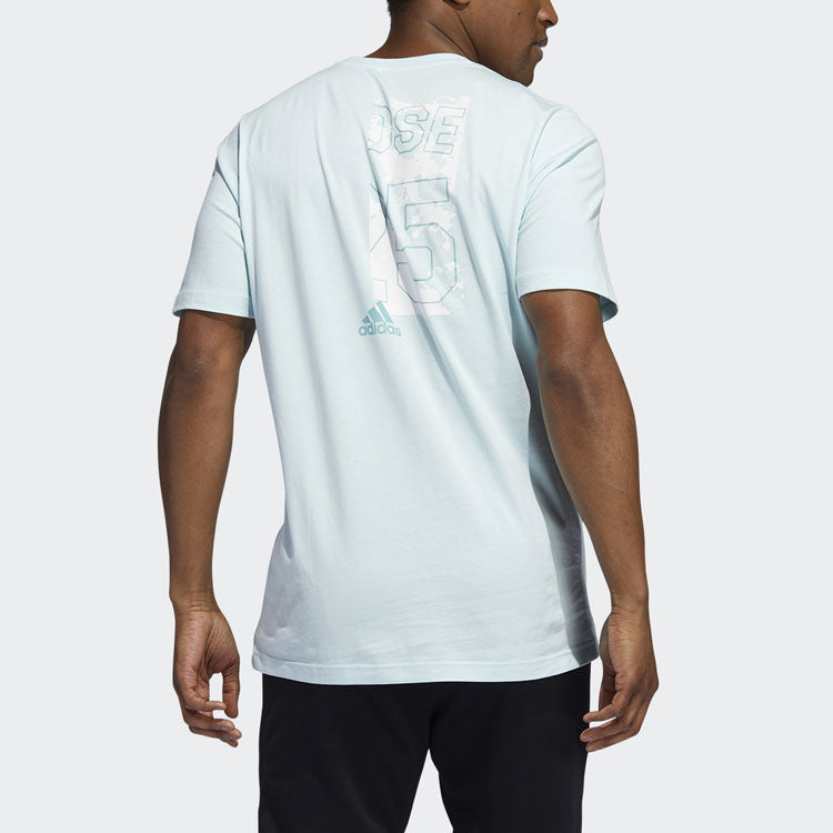 Men's adidas x Ross Crossover Basketball Sports Short Sleeve Mint Green T-Shirt GU2711