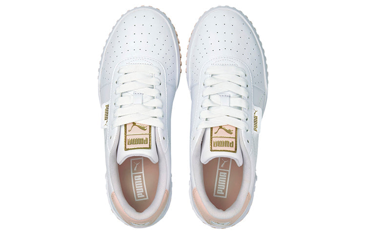 (WMNS) PUMA Cali Perforated Casual Board Shoes White/Pink 375047-02