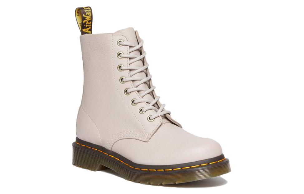 (WMNS) Dr. Martens 1460 Pascal Virginia Leather Lace Up Boots 'Vintage Taupe' 30920348