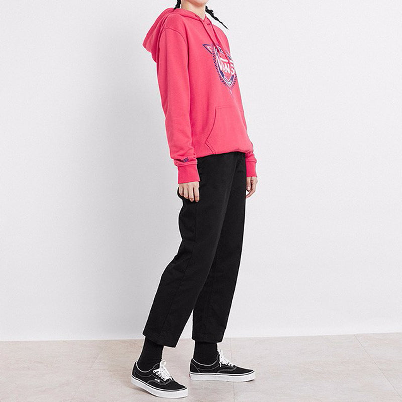 Vans Casual Sports Printing hooded Drawstring Couple Style Rose Red VN0A48CD0HI