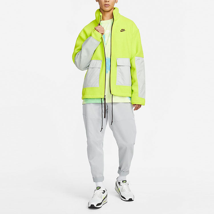 Nike SS22 Full-length zipper Cardigan Fleece Jacket Green DD5022-345
