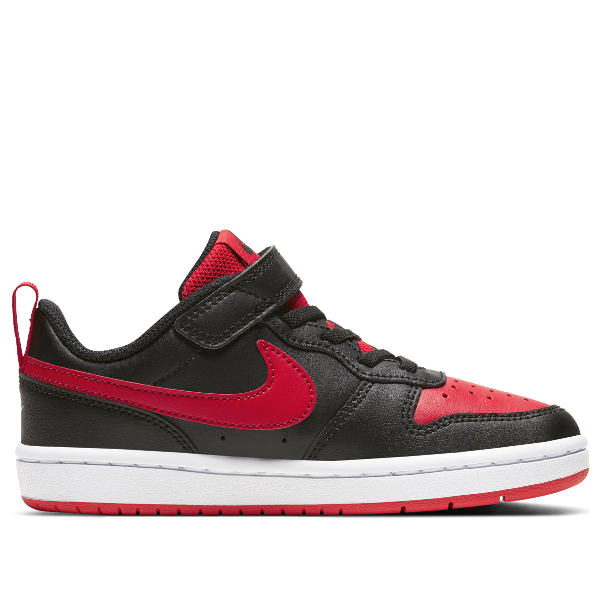 (PS) Nike Court Borough Low 2Velcro 'Bred' BQ5451-007