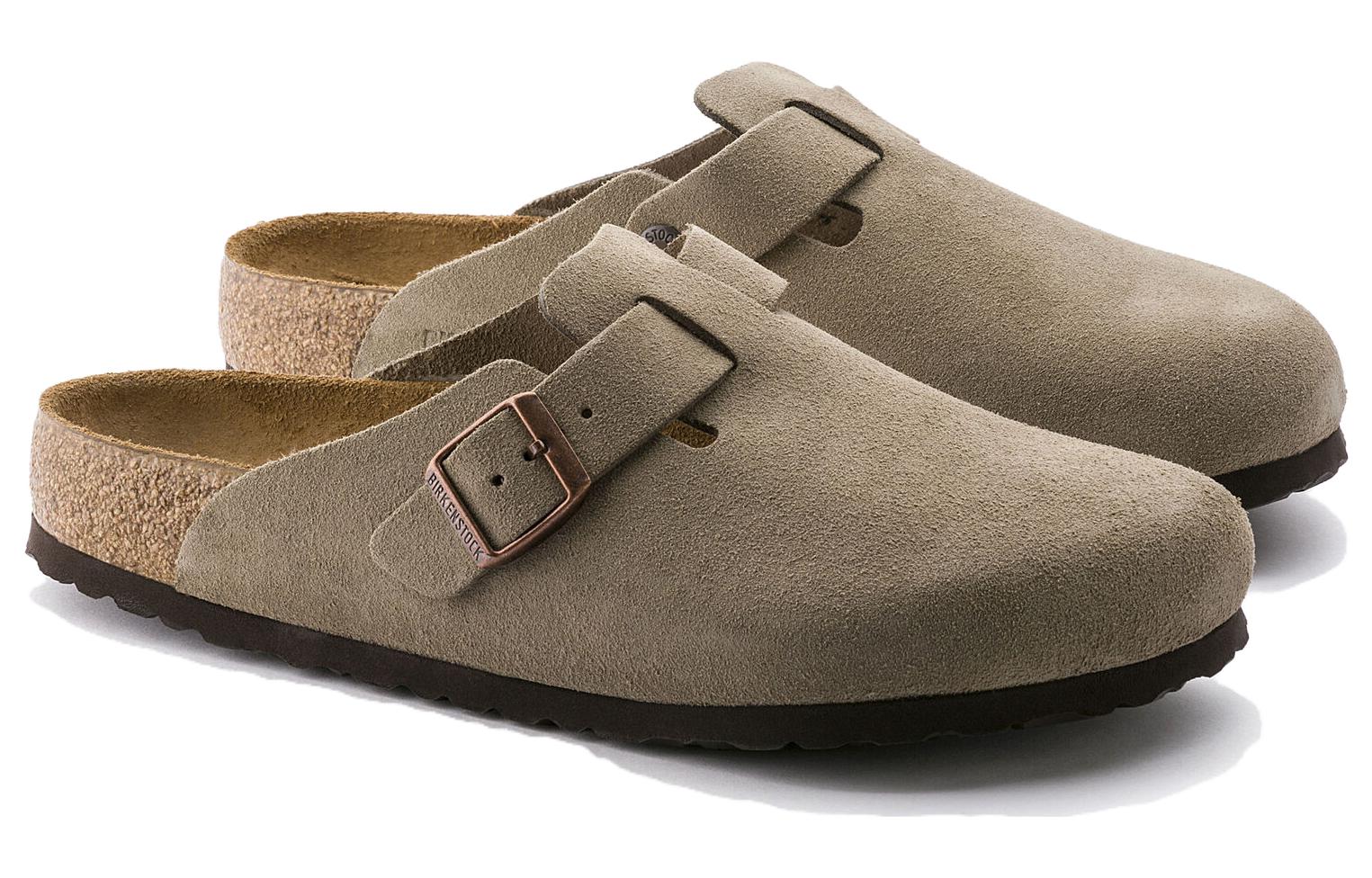 Birkenstock Boston Soft Footbed Suede Wide 'Taupe' 0560771