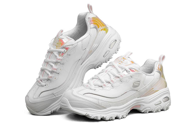 (WMNS) Skechers D'lites 1.0 'White' 149142-WHT