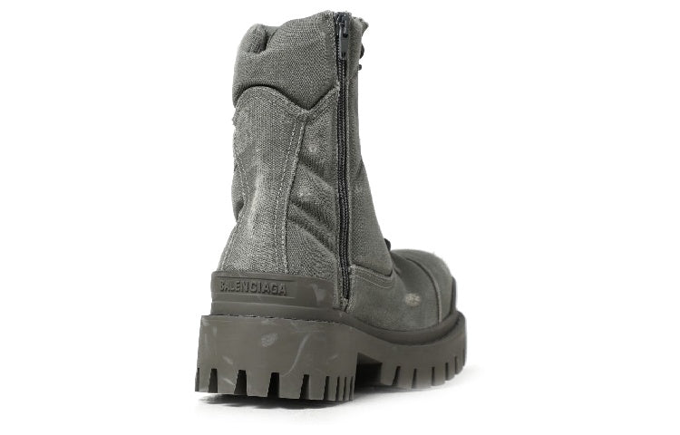 (WMNS) Balenciaga Combat Strike 20mm Boots 'Washed Grey Cotton' 694060W2H113300
