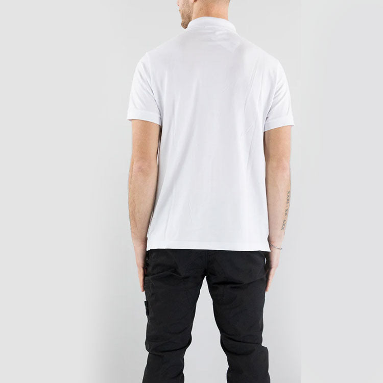 STONE ISLAND Compass-patch Short-Sleeved Polo Shirt 'White' 10152SC17-A0001