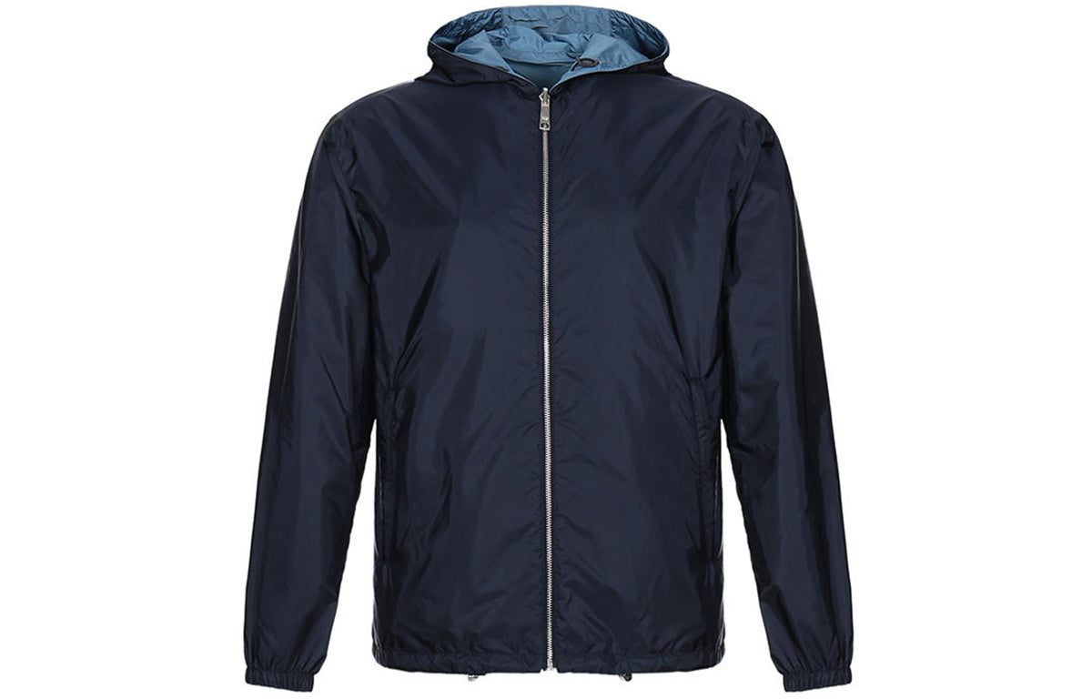Men's PRADA Reversible Hooded Jacket Navy Blue SGH851-Q04-F0OBL-S-191