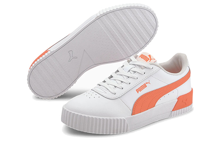 (WMNS) PUMA Carina Leather 'White Orange' 370325-30