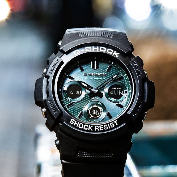 CASIO G-Shock Analog-Digital 'Black Green' AWG-M100SMG-1A