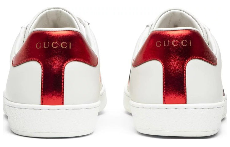 Gucci Stripe Leather Sneaker 'White Red Black' 523469-0FIV0-9091