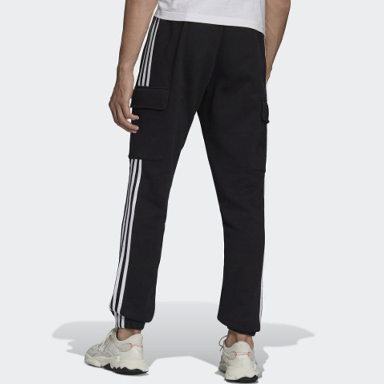 Men's adidas originals 3-stripes Sc Bundle Feet Sports Pants/Trousers/Joggers Black HG4829