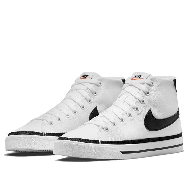 (WMNS) Nike Court Legacy Canvas Mid 'White Black' DD0161-100