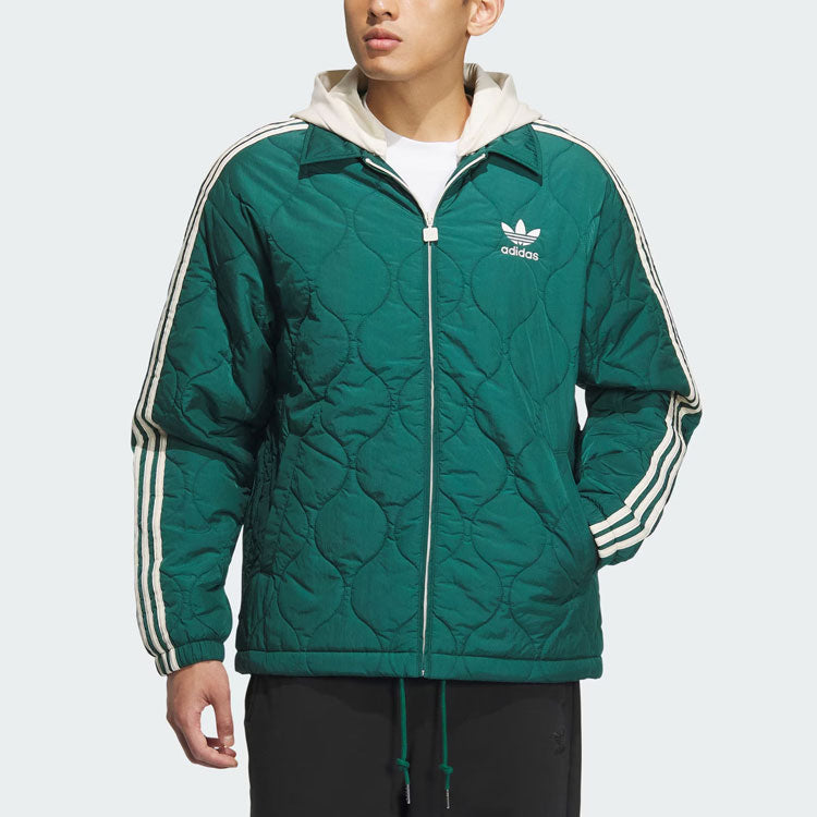 adidas Originals Classic Sport Jacket Asia Sizing 'Green White' IW6285
