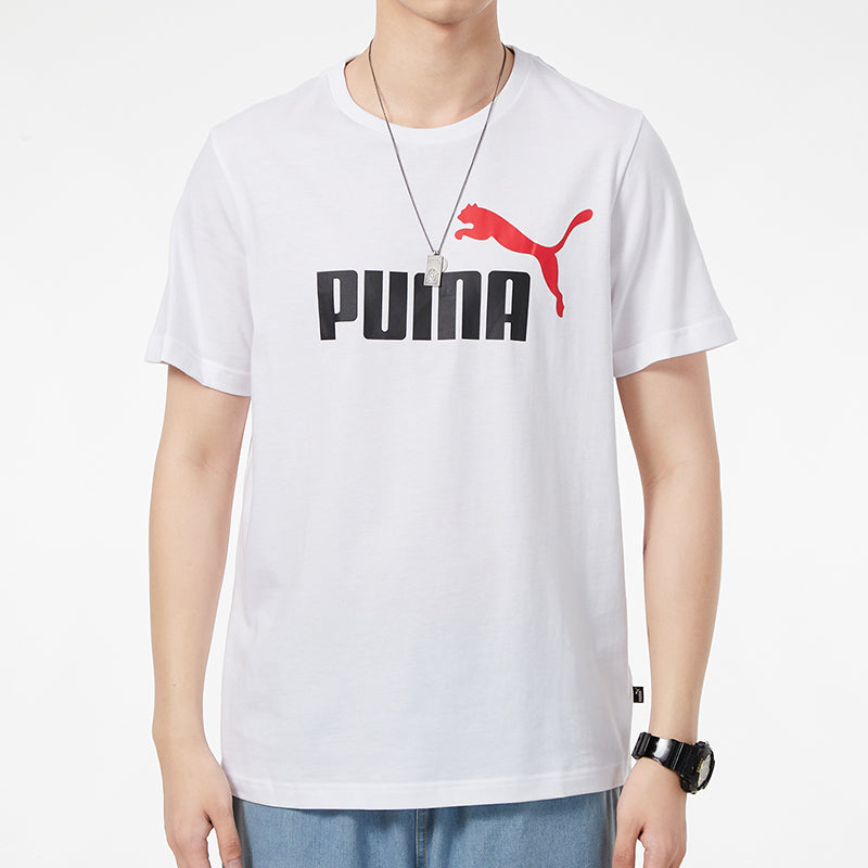 PUMA Casual Sports Logo Printing Short Sleeve White 847666-02