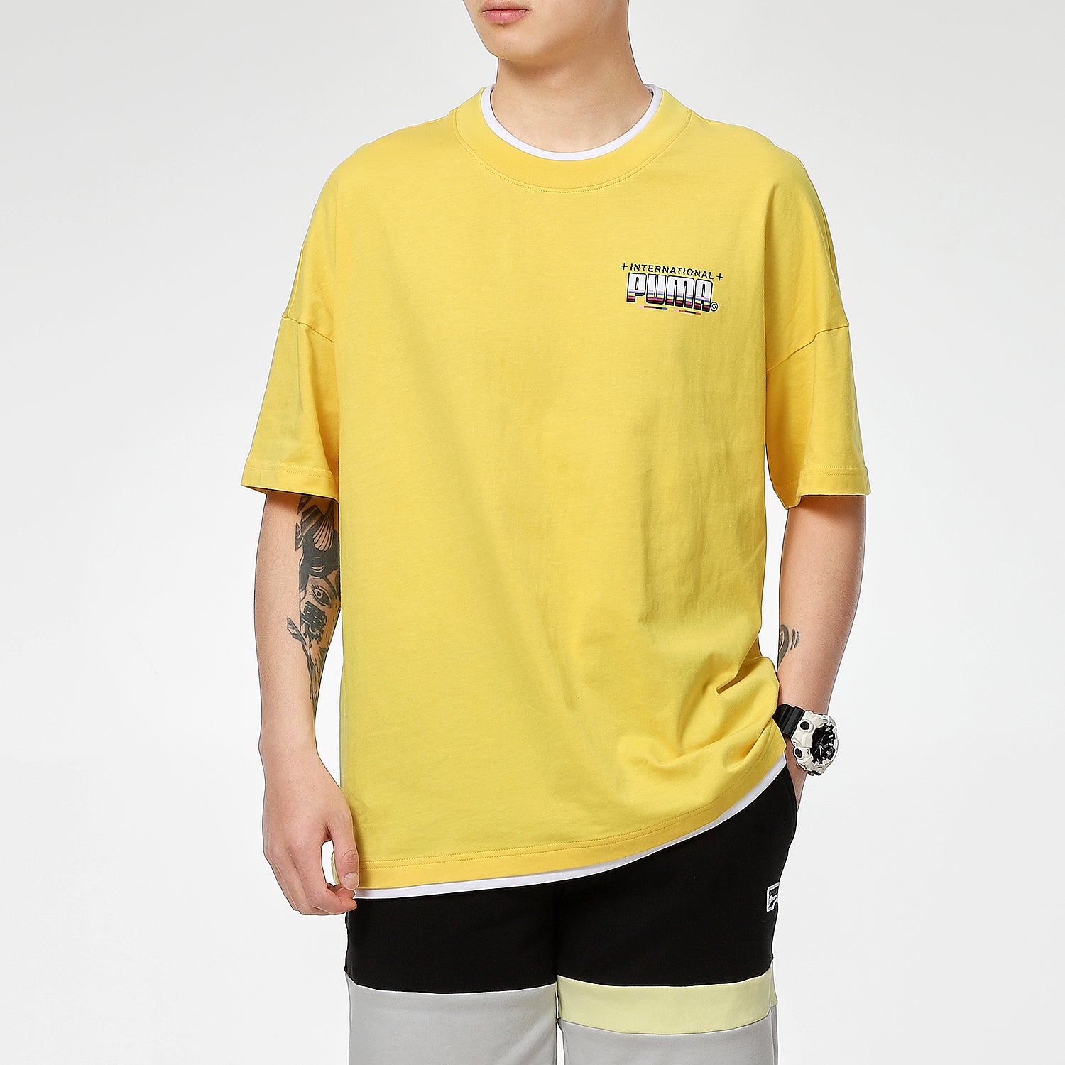 PUMA x Britto T-Shirt 'Yellow White Black' 532257-37