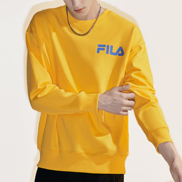 FILA FUSION Alphabet Logo Printing Sports Pullover Unisex Yellow T11U038205A-YE