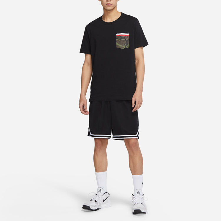 Men's Nike Back Cartoon Devil Camouflage Pattern Printing Casual Round Neck Short Sleeve Black T-Shirt DV2072-010