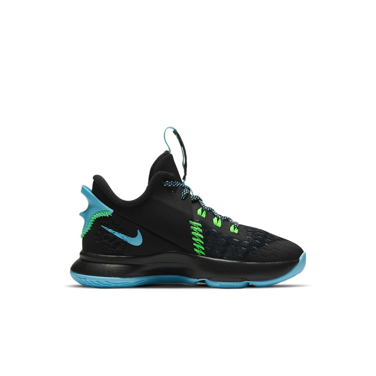 (PS) Nike LeBron Witness 5 'Black Light Blue Fury' CT4630-004