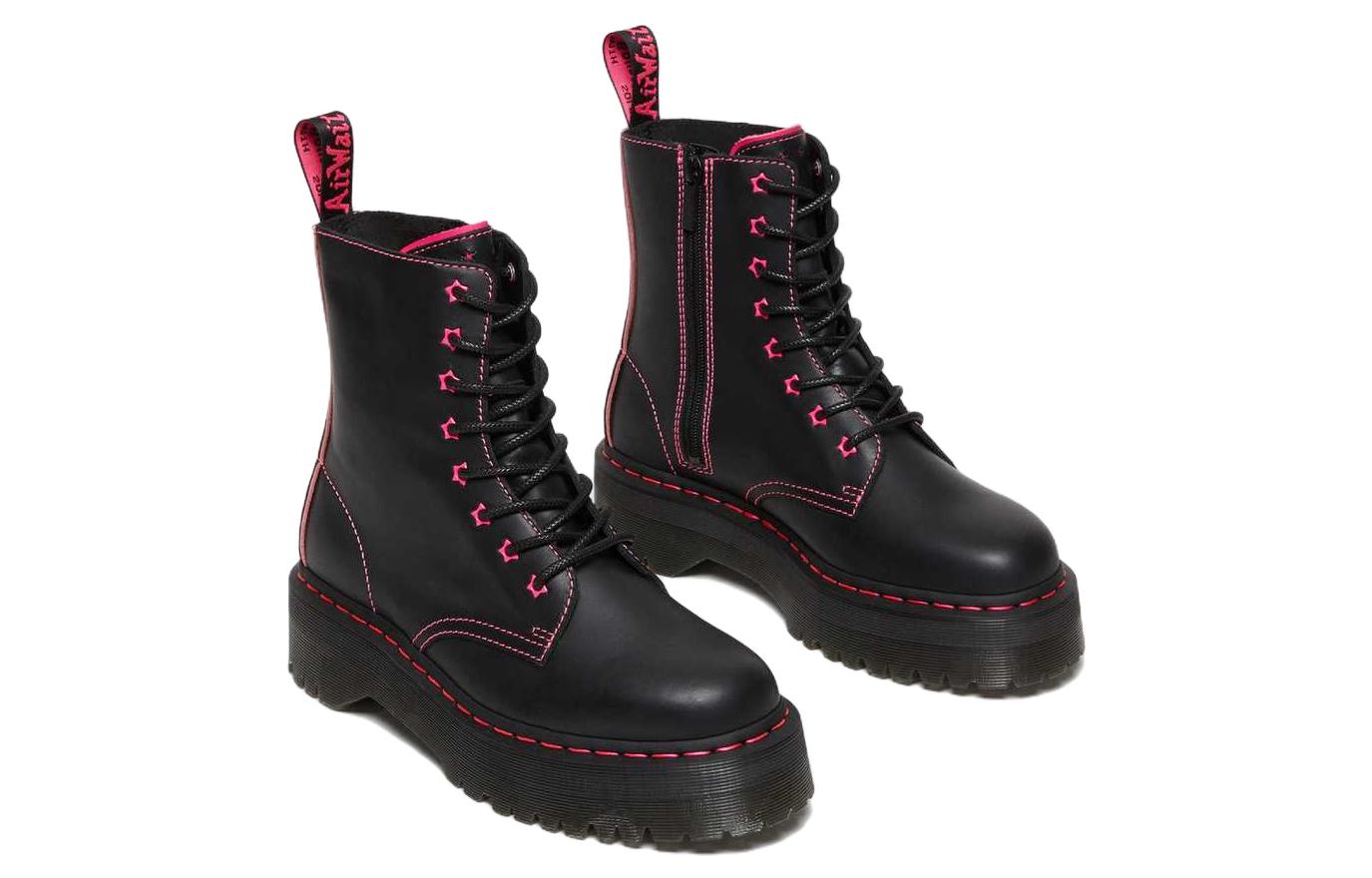 Dr. Martens Jadon II Neon Star Leather Platform Boots 'Black' 27617001