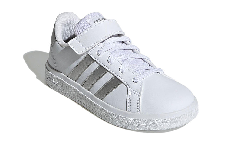 (GS) adidas Grand Court 2.0 EL 'White Matte Silver' GW6516