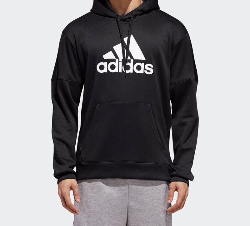 adidas Logo Printing hooded Pullover Sports Black DH9018