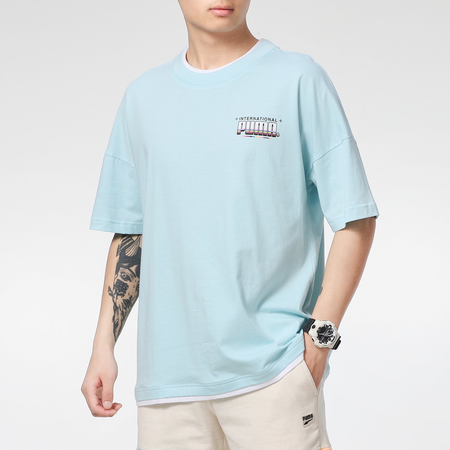PUMA x Britto T-Shirt 'Blue White' 532257-50