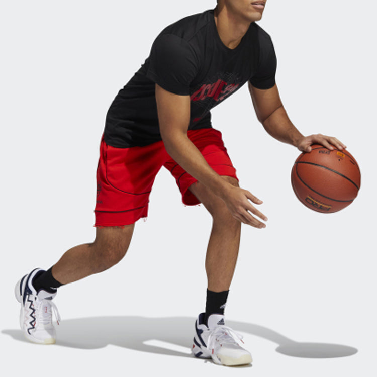 adidas Basketball Sports Shorts Pink Red FR5740