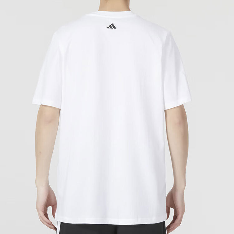 adidas Lil Stripe Bracket Graphic Short Sleeve Basketball T-shirt 'White' IC1870